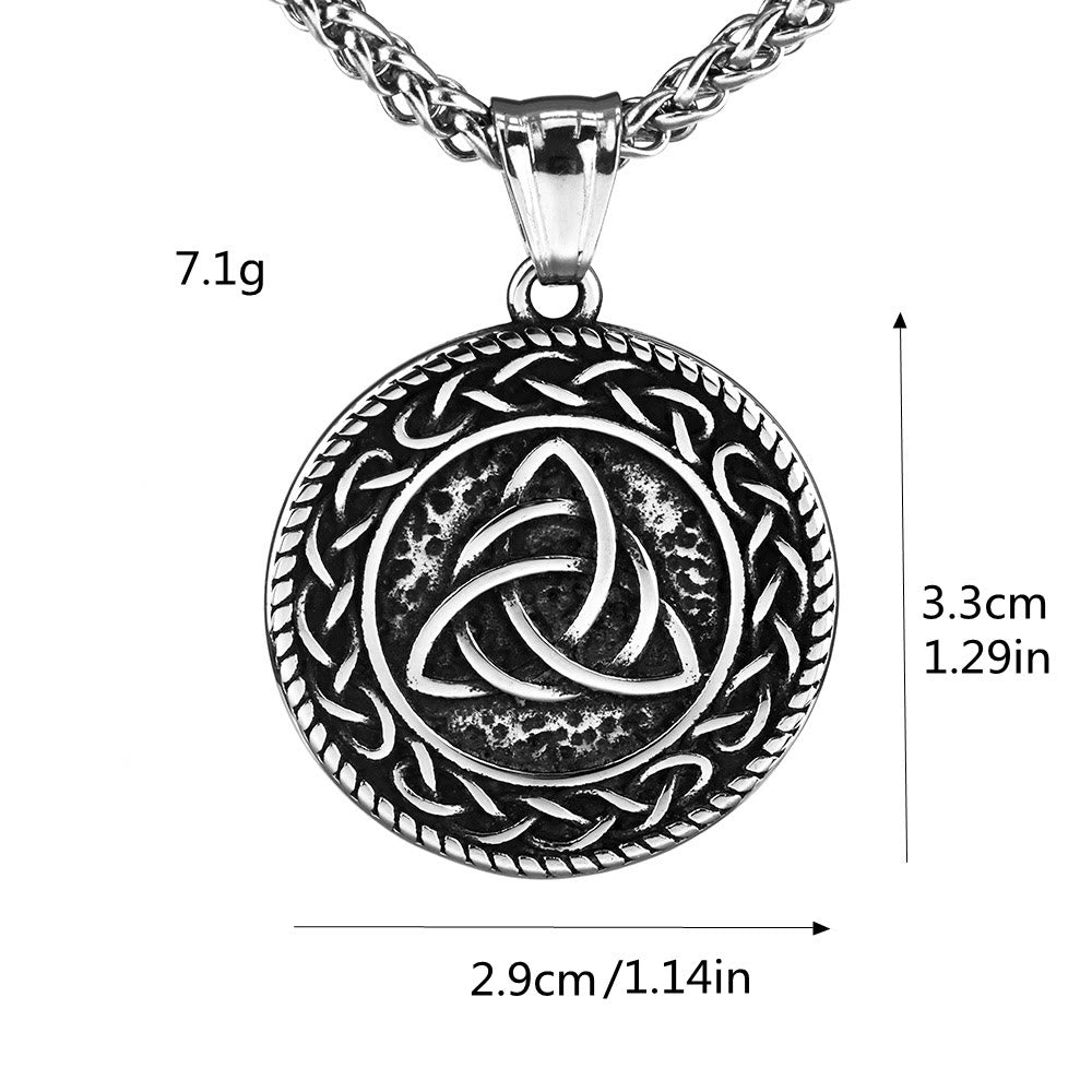 Viking Rune With Celtic Triquetra Trinity Necklace