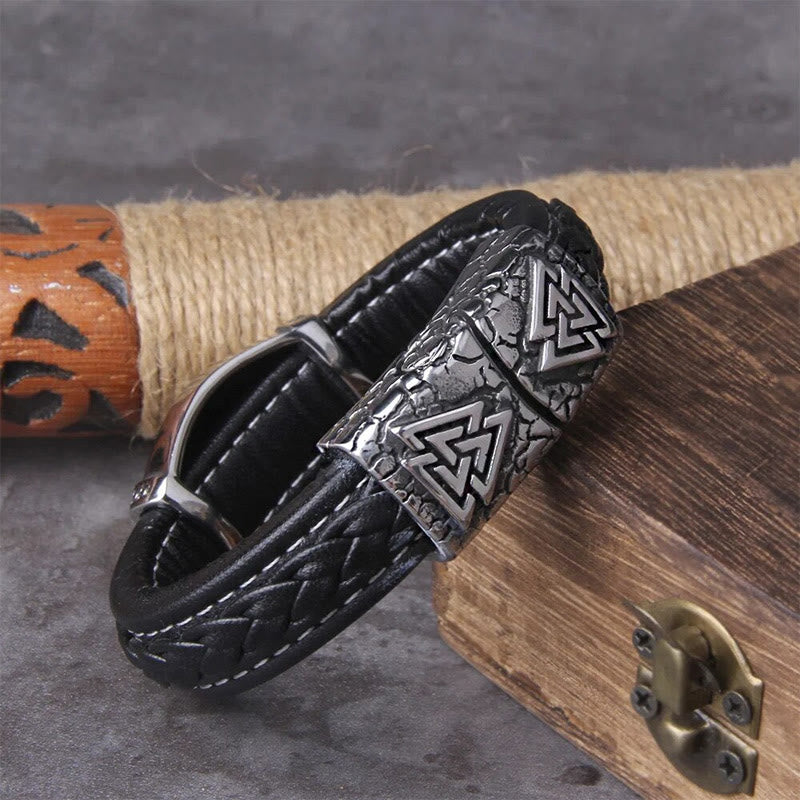 Viking Vegvisir Compass Bangle Valknut Bracelet