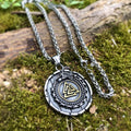 Valknut Viking Dragon Ouroboros Pendant Necklace
