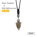 Handcrafted 925 Silver Dragon Sword Necklace