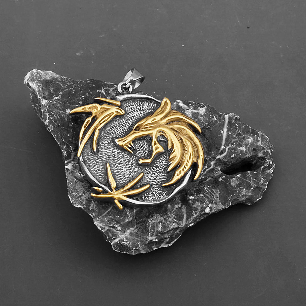 The Medallions Stainless Steel Wolf Necklace