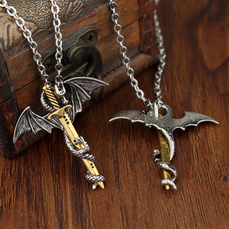 Pterosaur Golden Sword Luminous Necklace