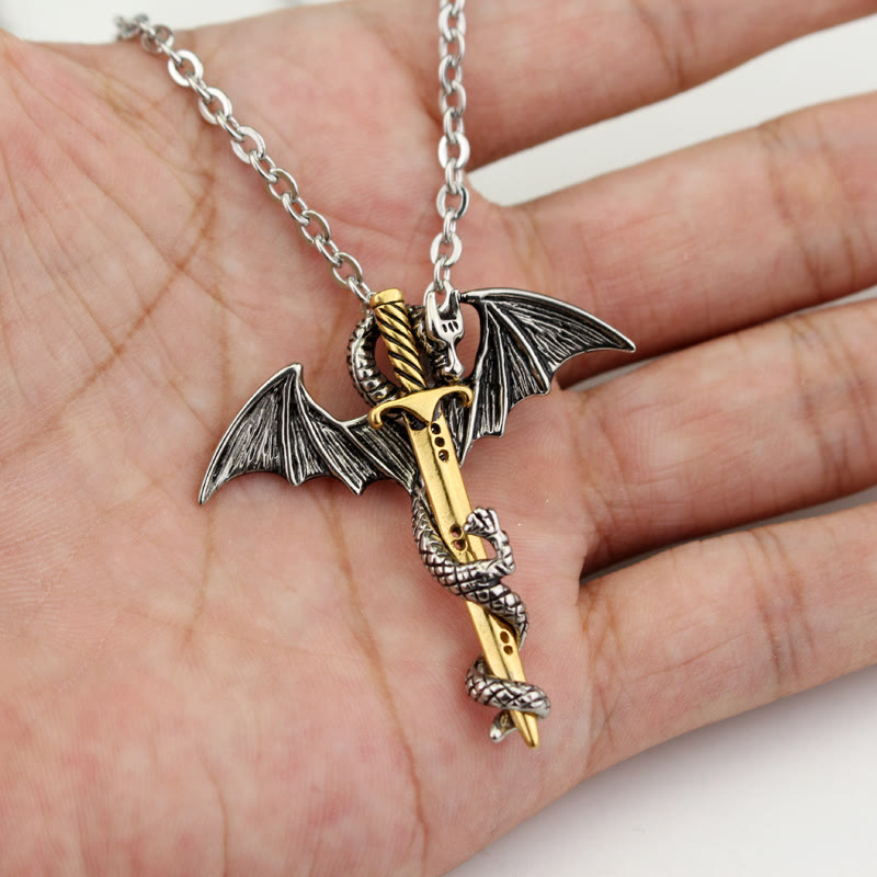 Pterosaur Golden Sword Luminous Necklace