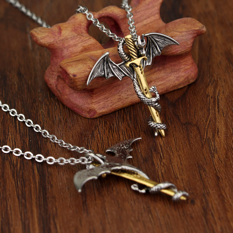Pterosaur Golden Sword Luminous Necklace