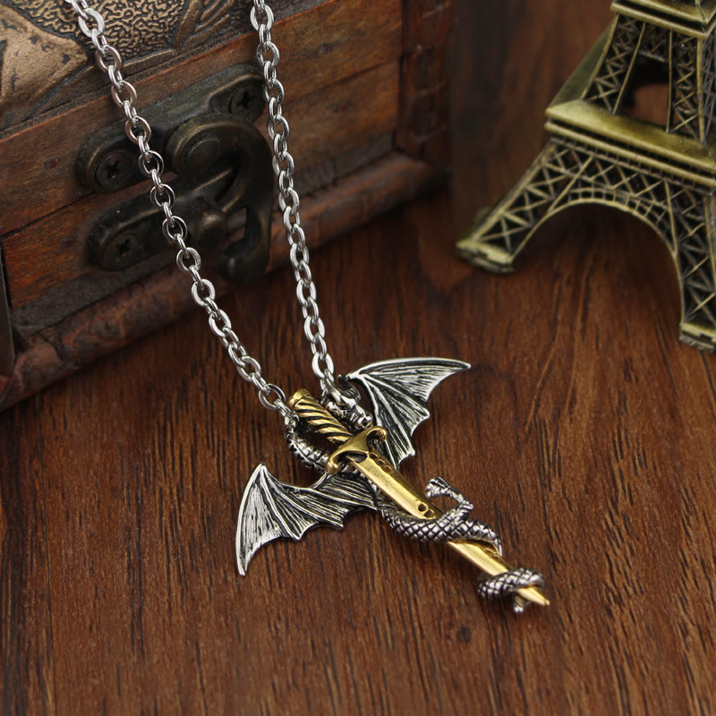 Pterosaur Golden Sword Luminous Necklace
