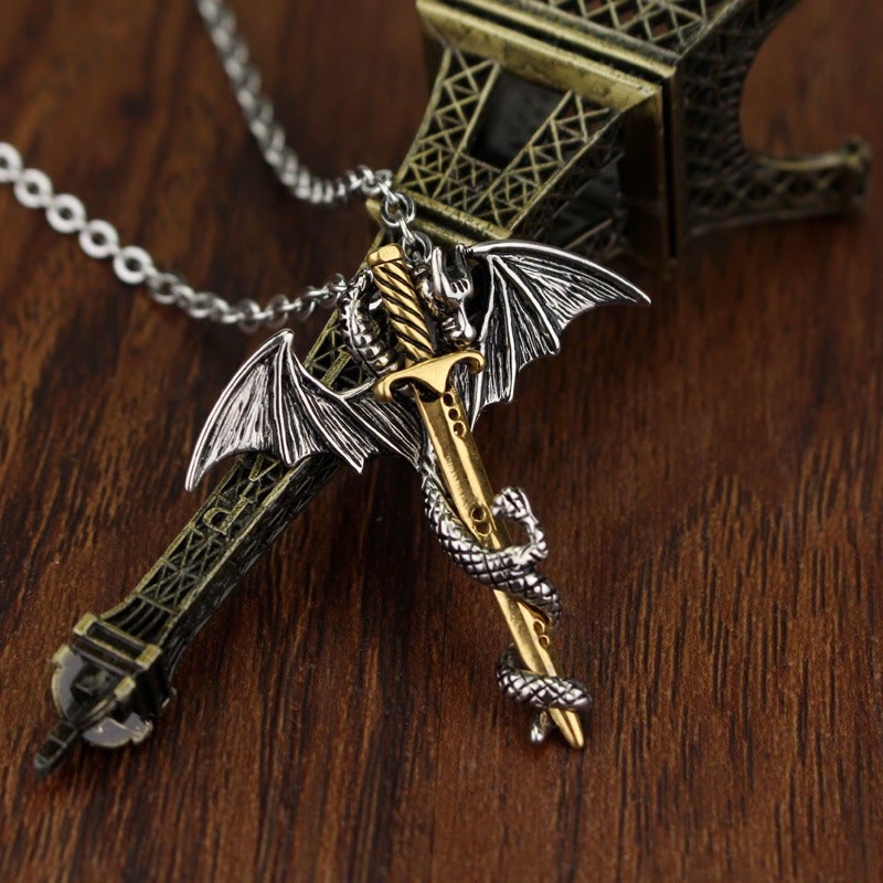 Pterosaur Golden Sword Luminous Necklace