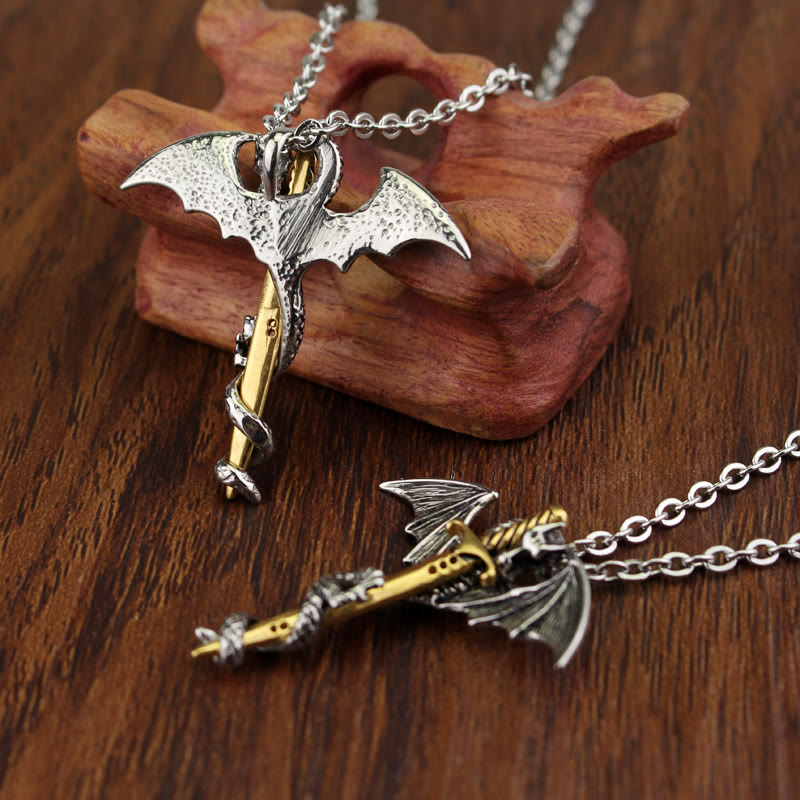 Pterosaur Golden Sword Luminous Necklace