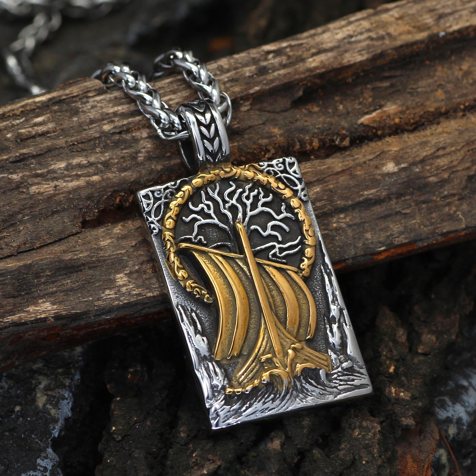 Yggdrasil Pirate Ship Necklace