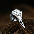 Raven Skull Inlaid Zircon Ring