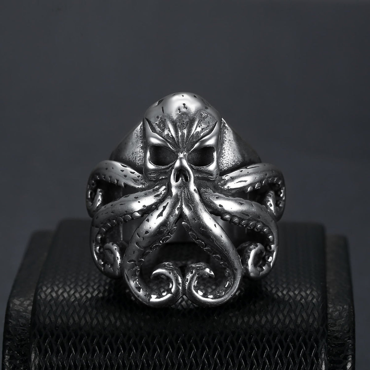 Octopus Skull Punk Stainless Steel Seaman Ring