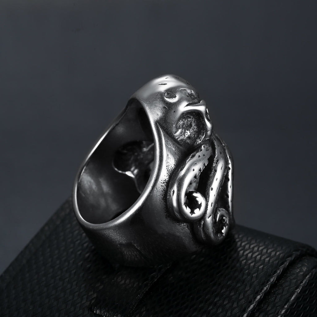 Octopus Skull Punk Stainless Steel Seaman Ring