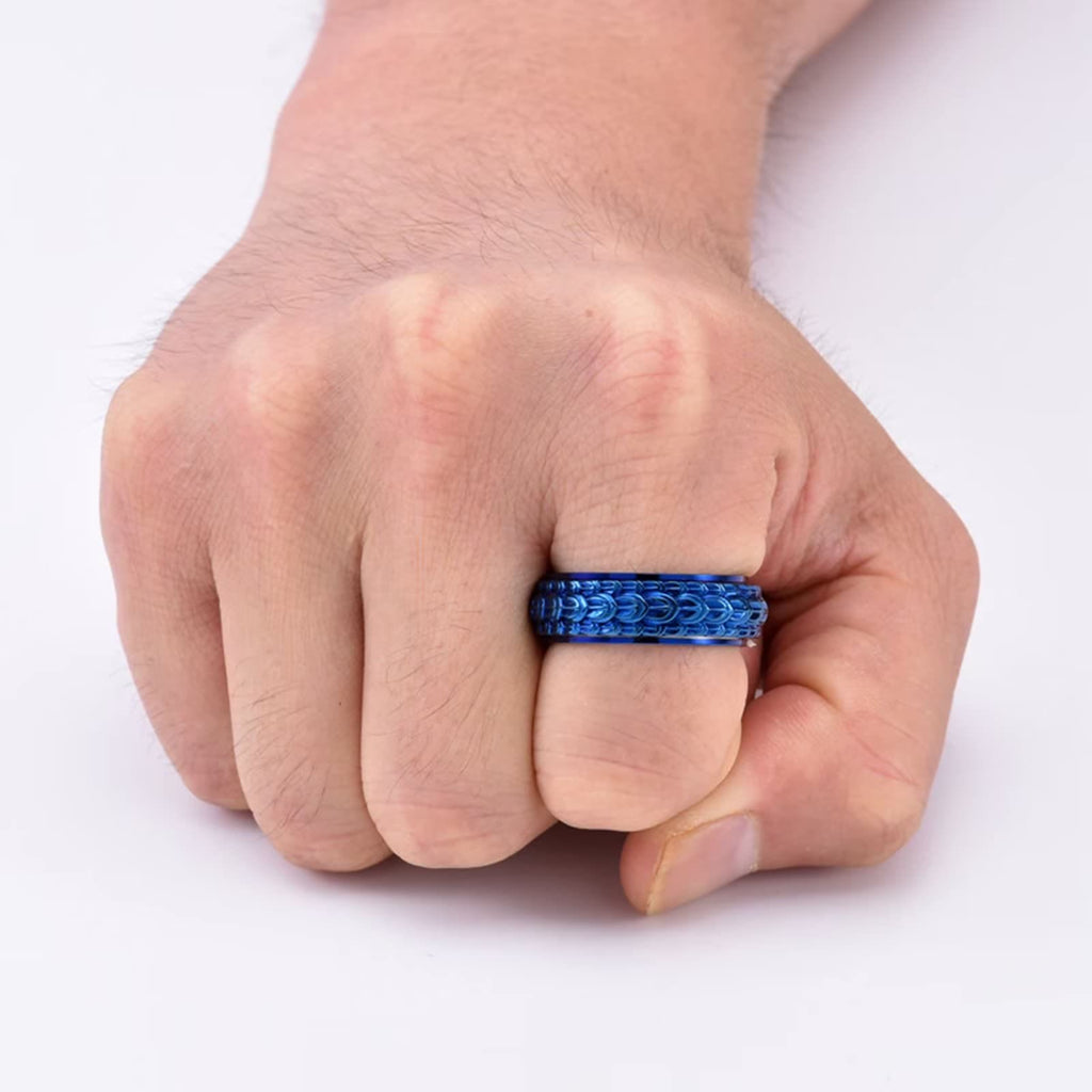 Dragon Scale Spinner Anxiety Titanium Steel Ring
