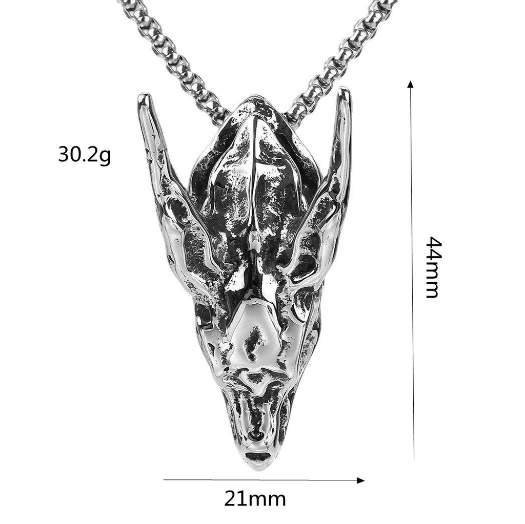 Dragon Spirit Skull Bone Necklace