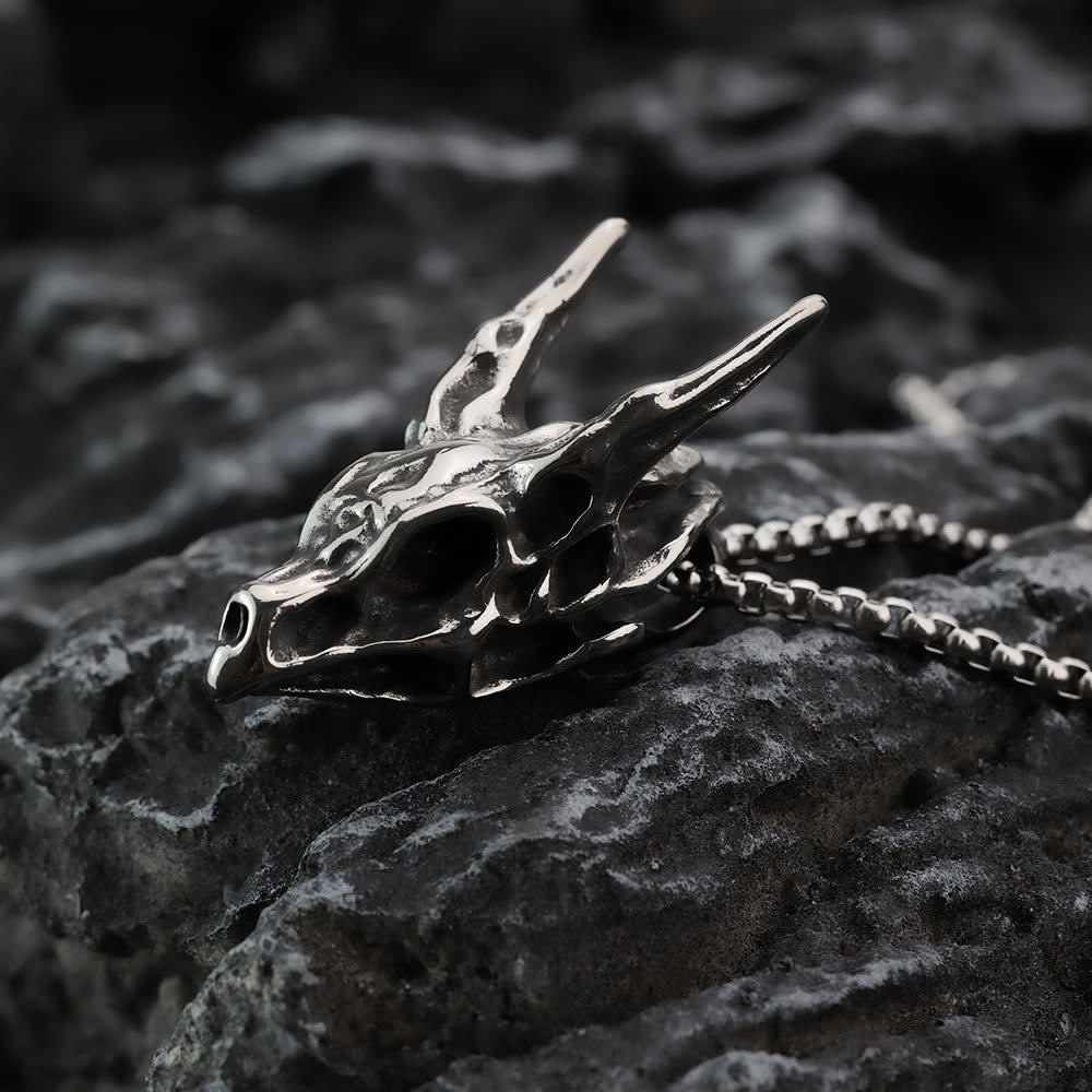 Dragon Spirit Skull Bone Necklace