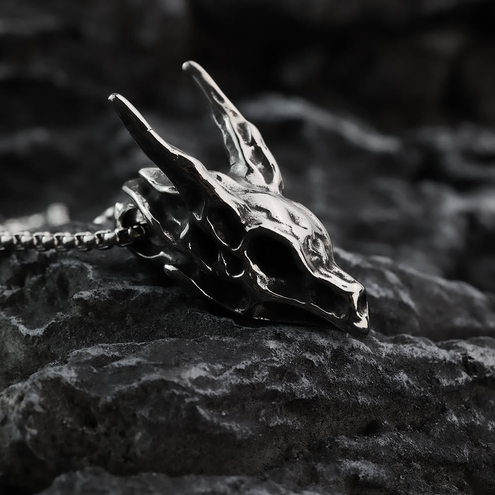 Dragon Spirit Skull Bone Necklace