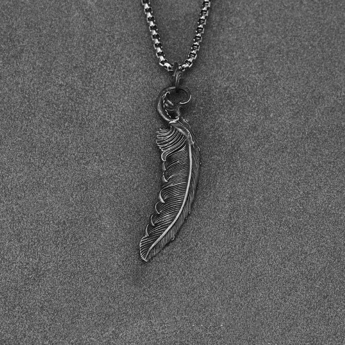 Handcrafted 999 Silver Feather Necklace