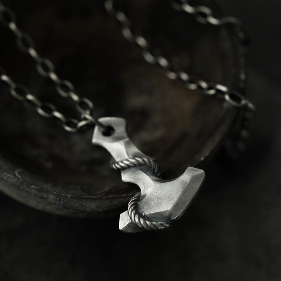 Handcrafted 999 Silver Anchor Necklace