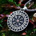 Vegvisir Red Zicron Compass Necklace