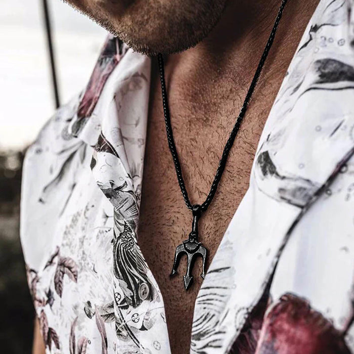 "Power and Courage" Poseidon Trident Necklace