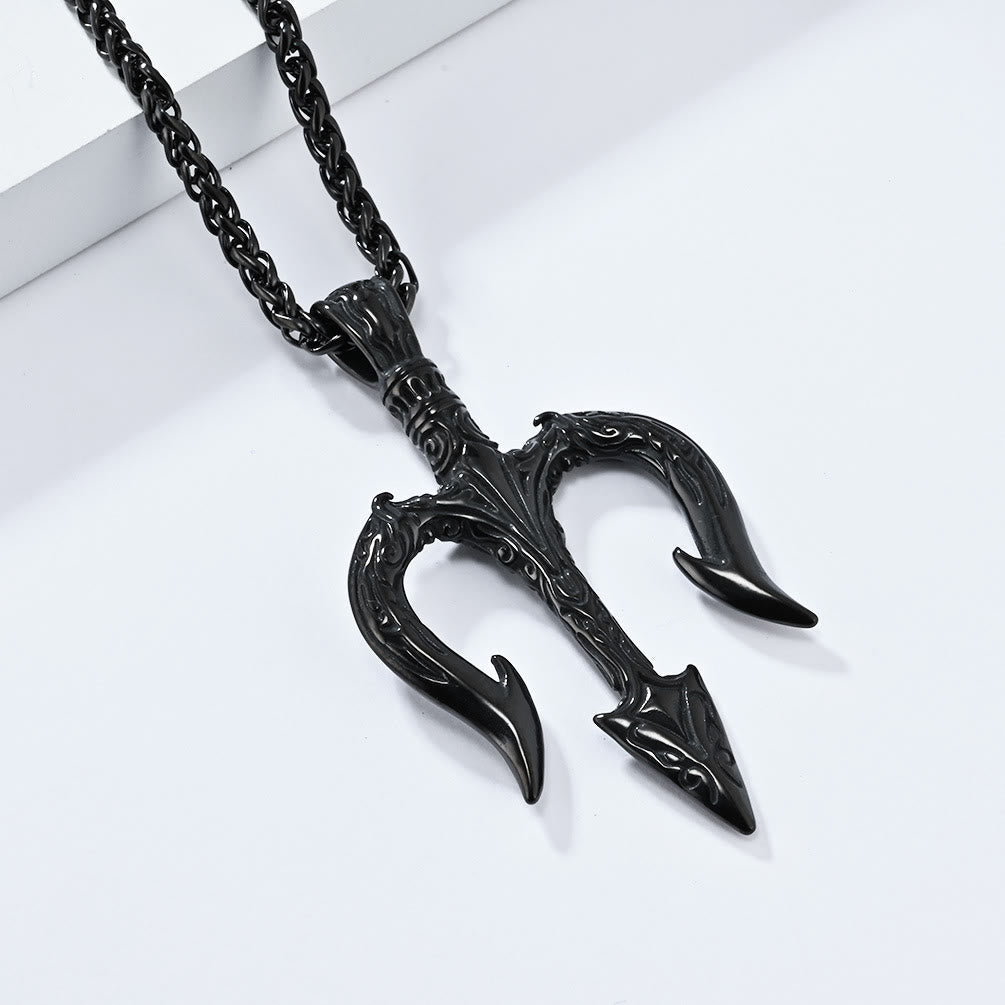 "Power and Courage" Poseidon Trident Necklace