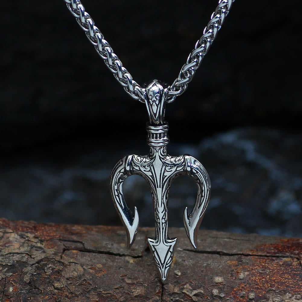"Power and Courage" Poseidon Trident Necklace