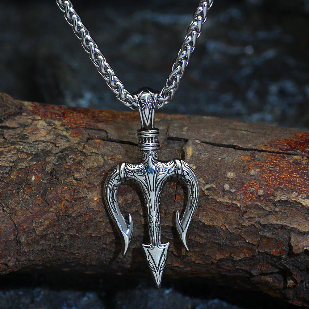 "Power and Courage" Poseidon Trident Necklace
