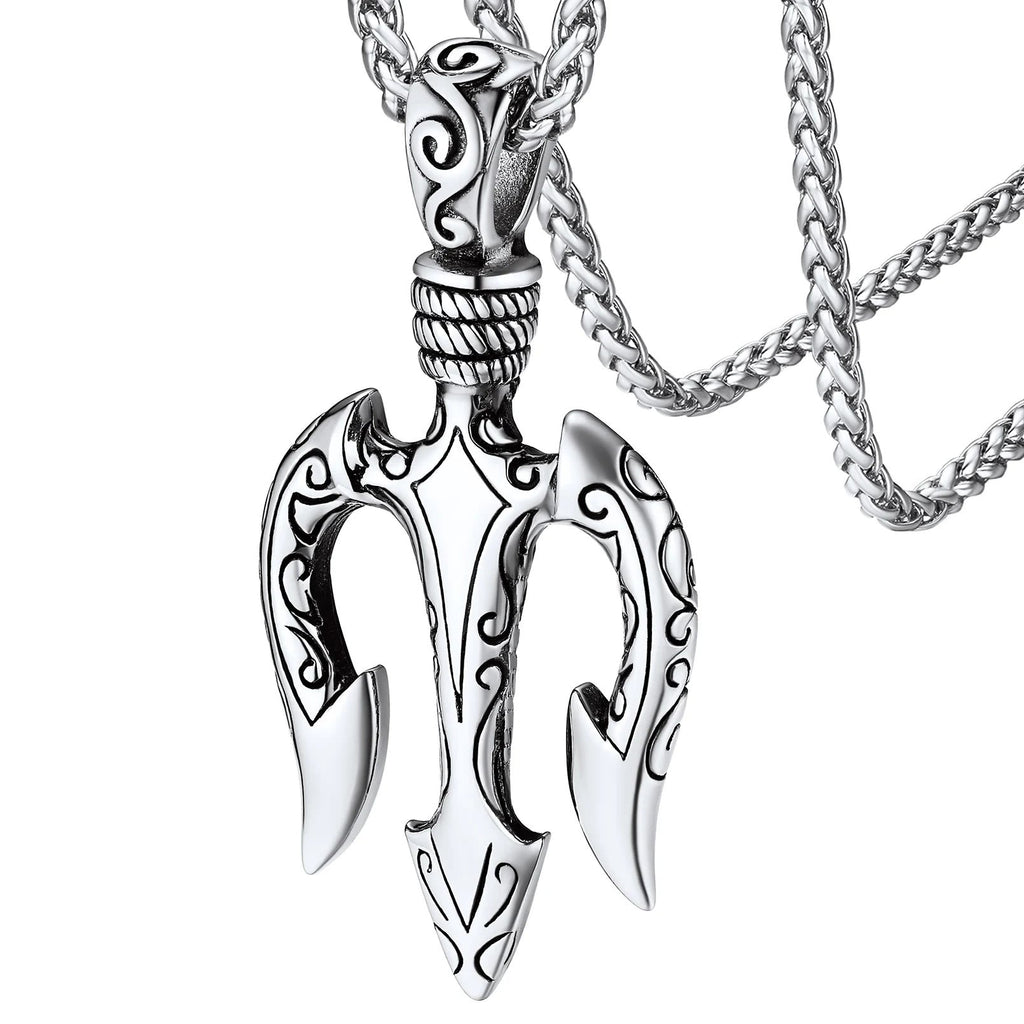 "Power and Courage" Poseidon Trident Necklace