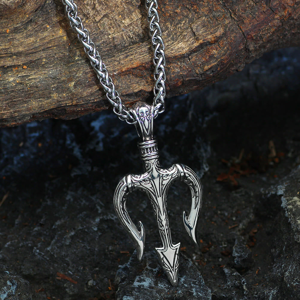 "Power and Courage" Poseidon Trident Necklace