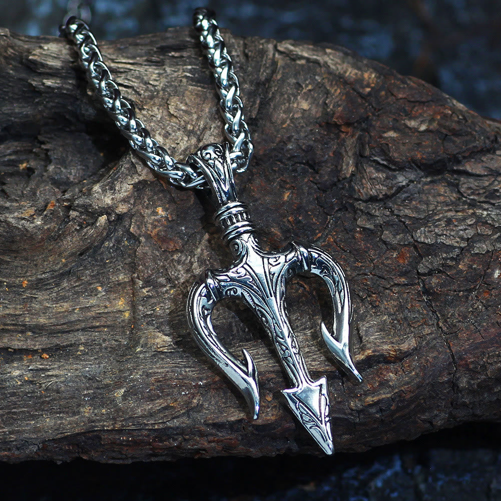 "Power and Courage" Poseidon Trident Necklace