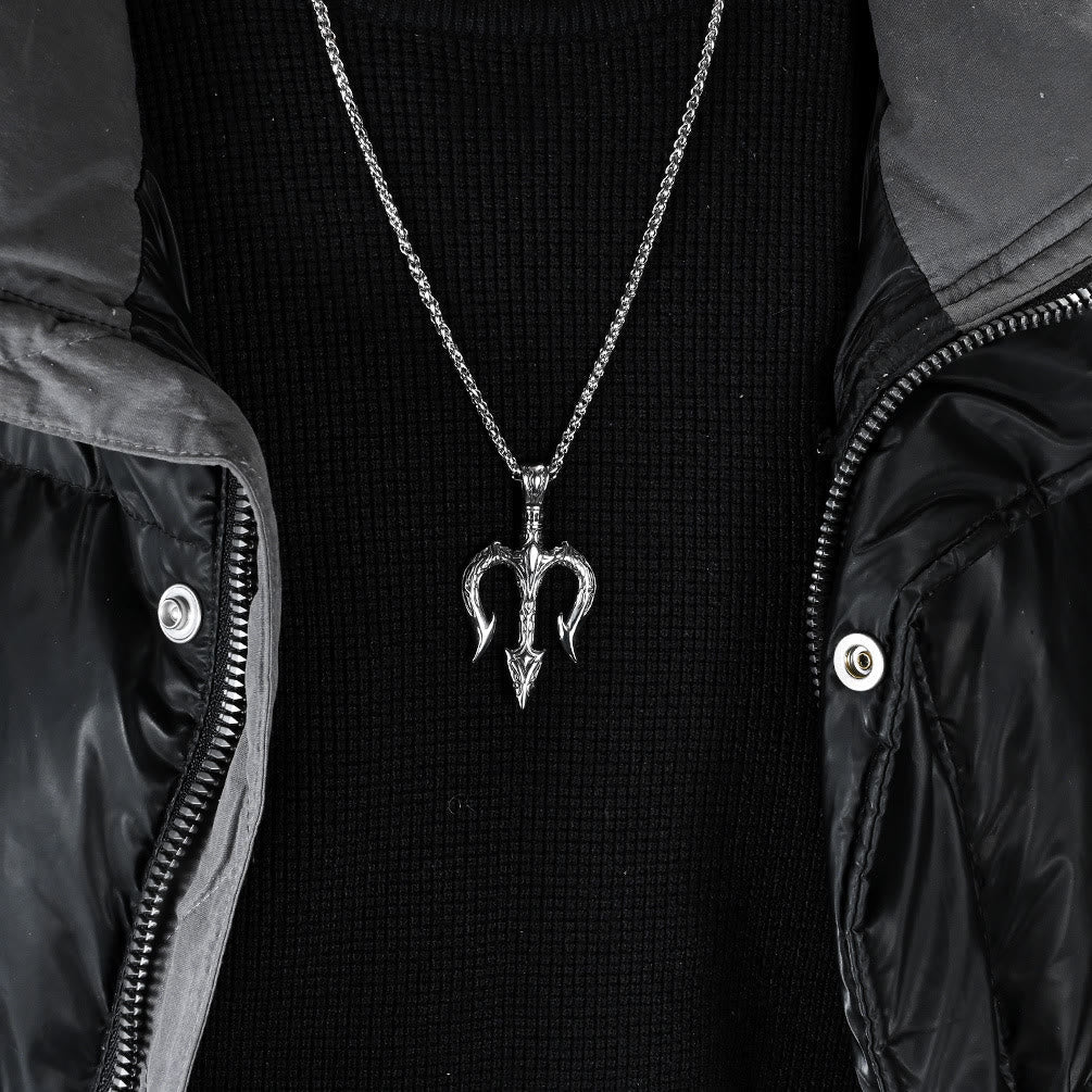 "Power and Courage" Poseidon Trident Necklace