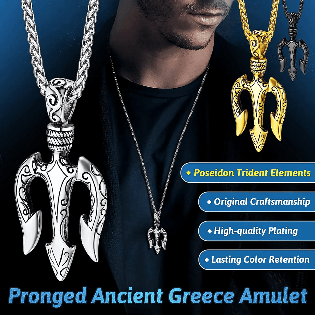 "Power and Courage" Poseidon Trident Necklace