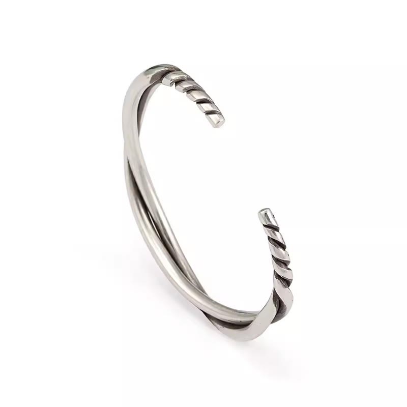 Handmade Twist Wire Open Bracelet