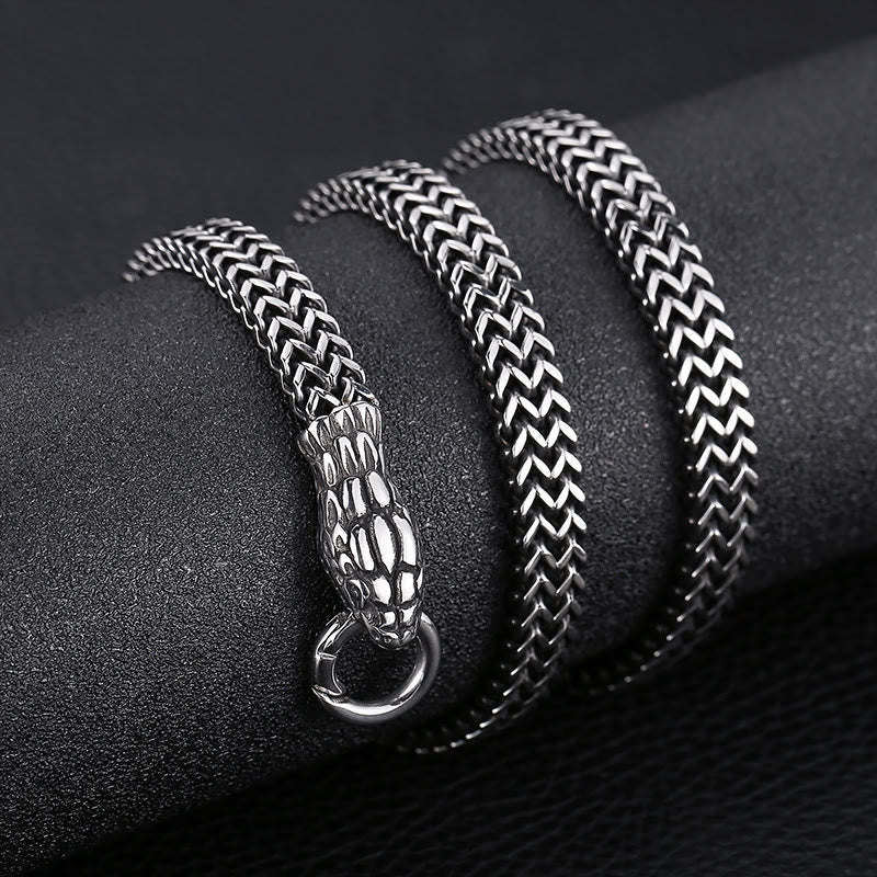 Double Snake Head Animal Necklace