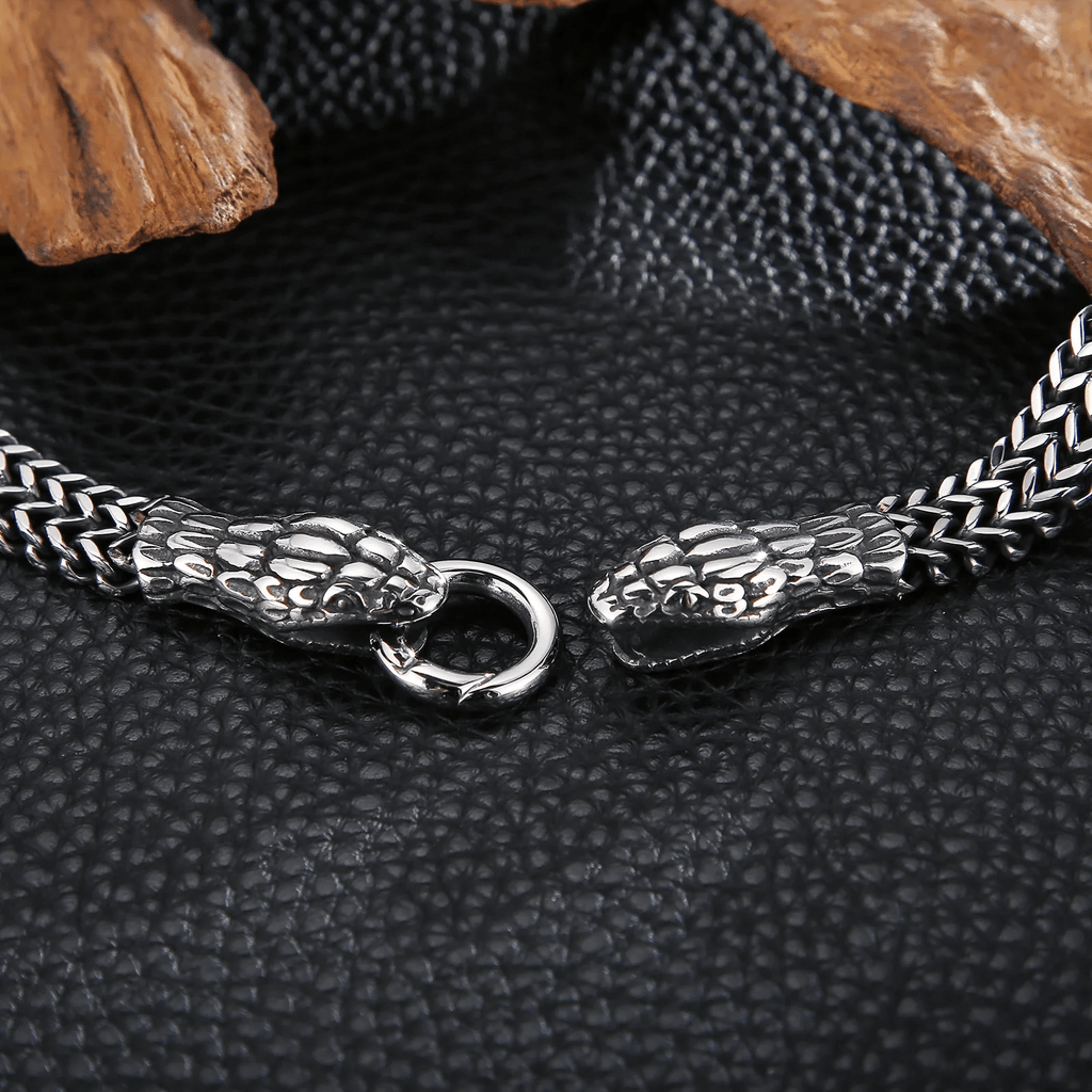 Double Snake Head Animal Necklace