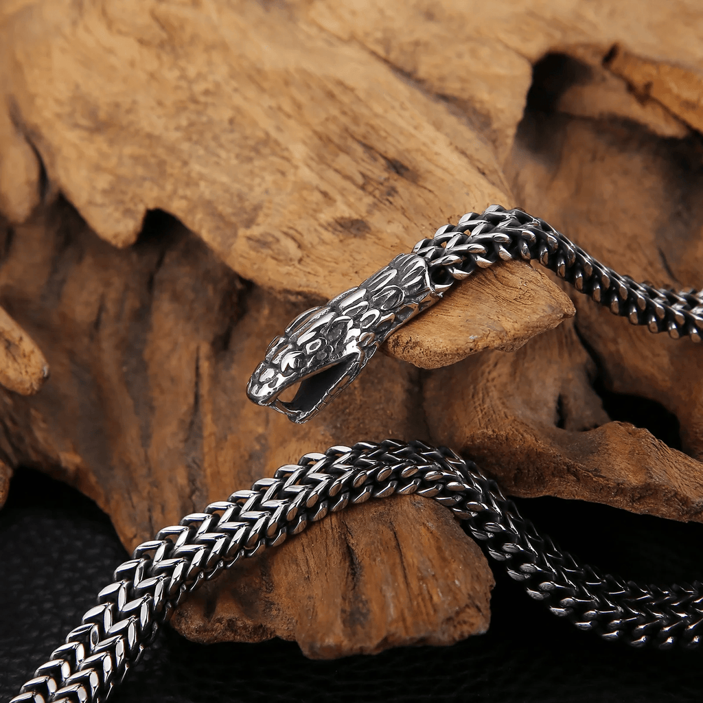 Double Snake Head Animal Necklace