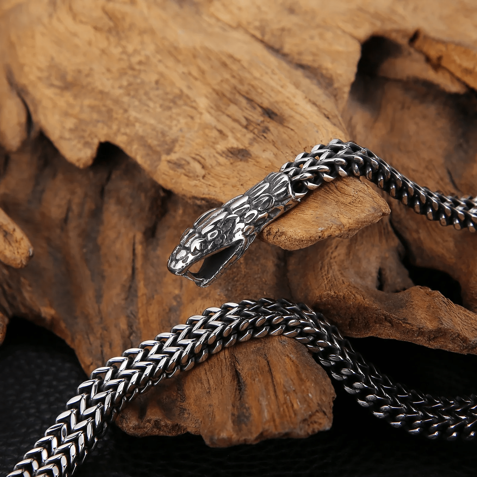 Double Snake Head Animal Necklace