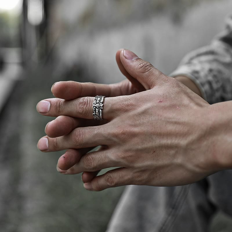 Men Vintage Gluttonous Divine Beast Ring