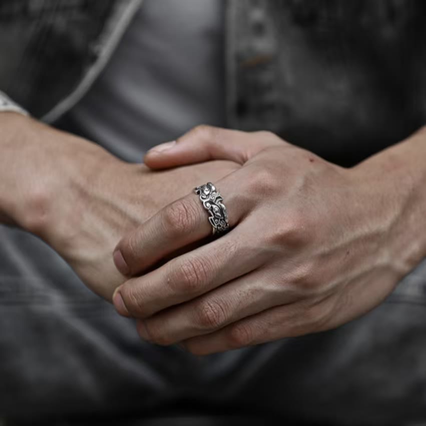 Men Vintage Gluttonous Divine Beast Ring
