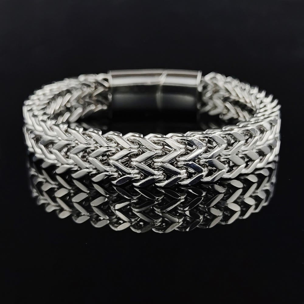 Classic Double Row Wheat Chain Bracelet