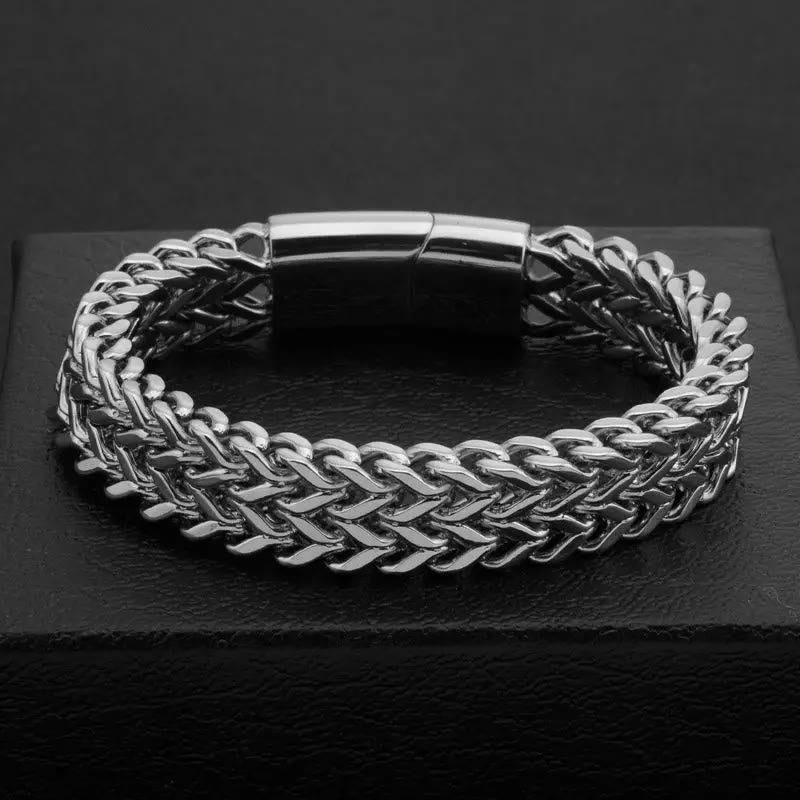 Classic Double Row Wheat Chain Bracelet