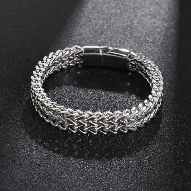 Classic Double Row Wheat Chain Bracelet