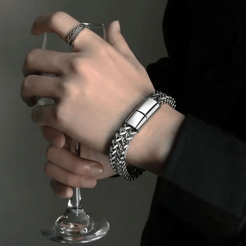 Classic Double Row Wheat Chain Bracelet