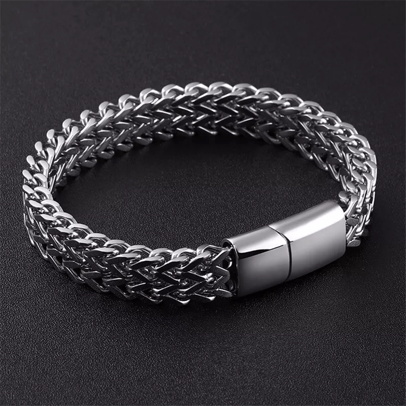 Classic Double Row Wheat Chain Bracelet