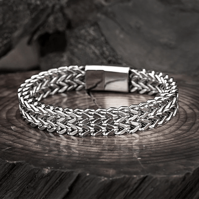 Classic Double Row Wheat Chain Bracelet