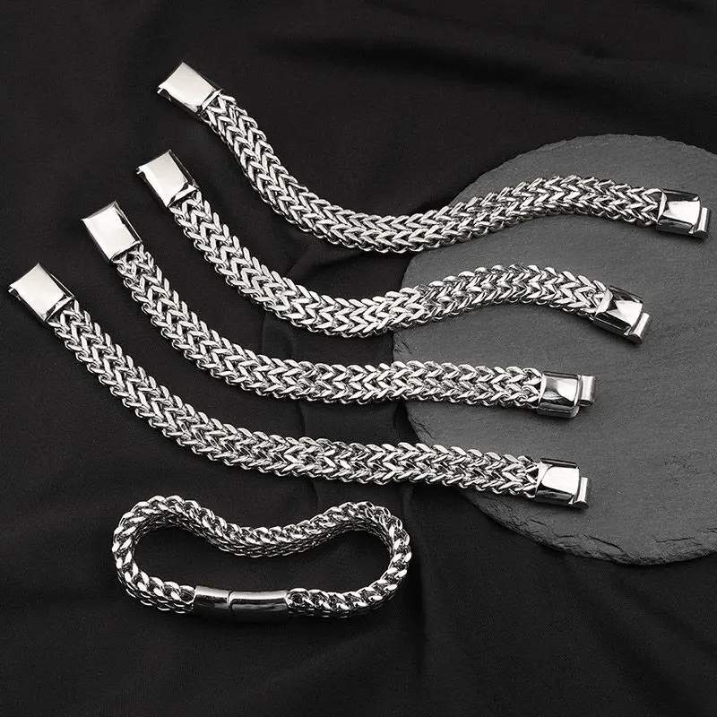 Classic Double Row Wheat Chain Bracelet