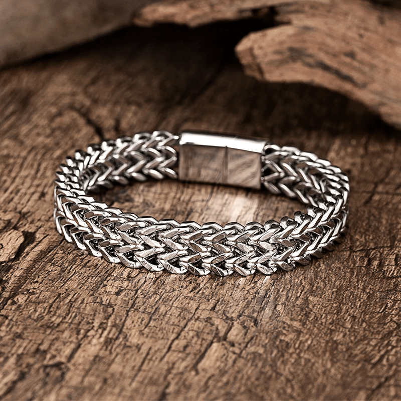 Classic Double Row Wheat Chain Bracelet