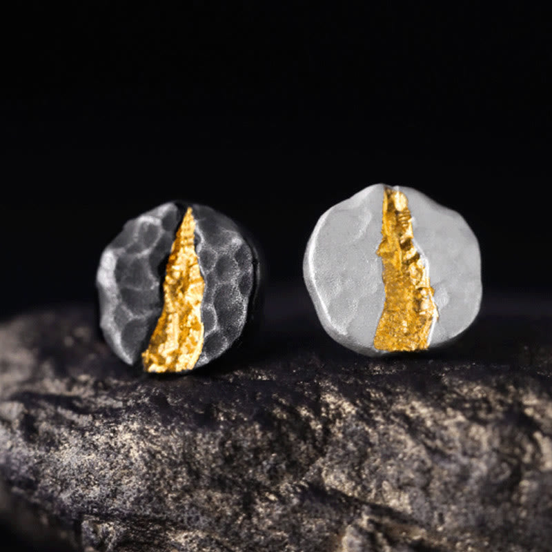 Handcrafted 999 Silver Moonlit Mountain Earrings