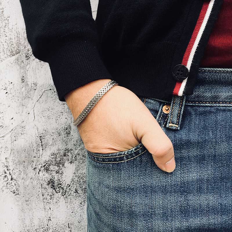 Stainless Steel Wheat Bracelet