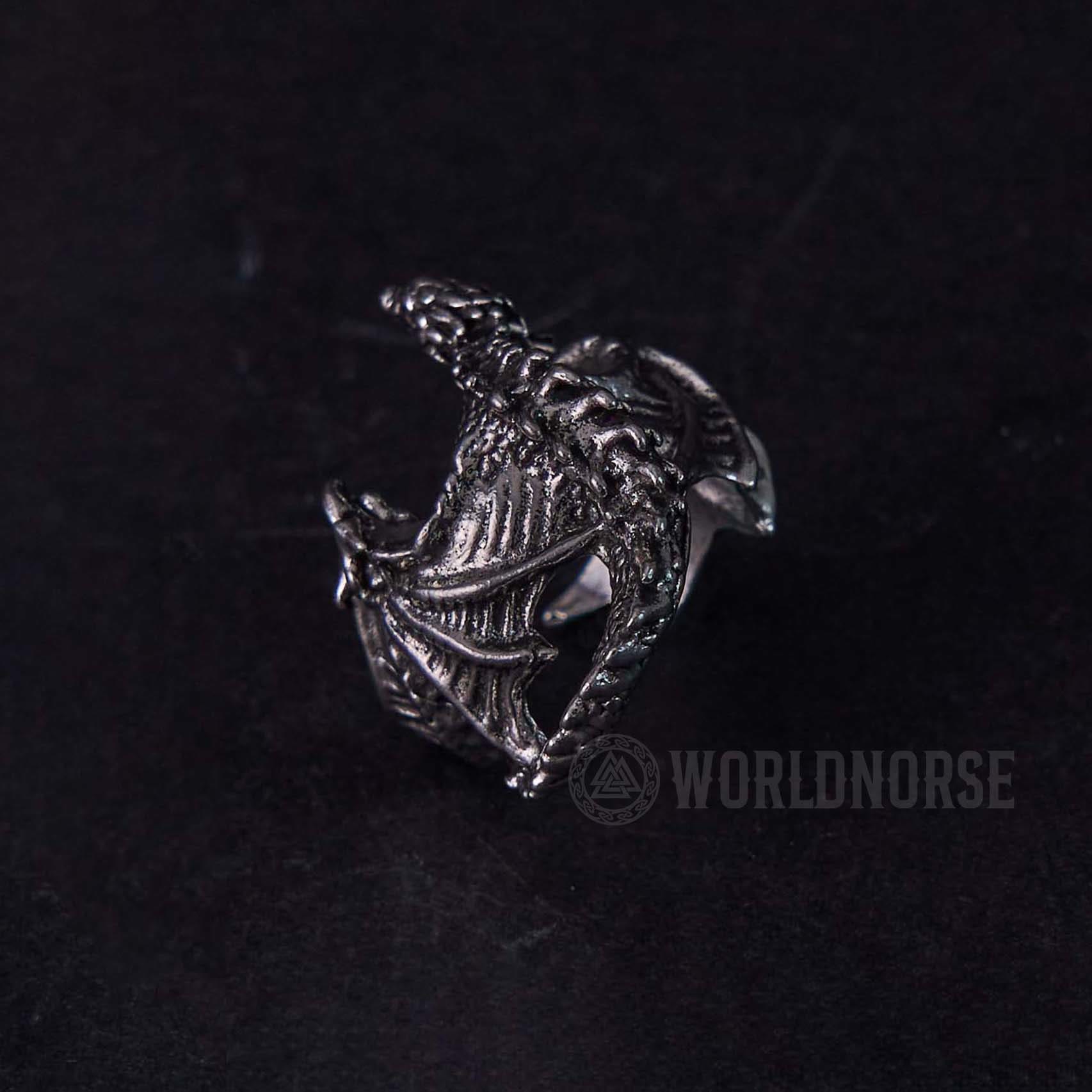Dragon Open Design Gothic Ring