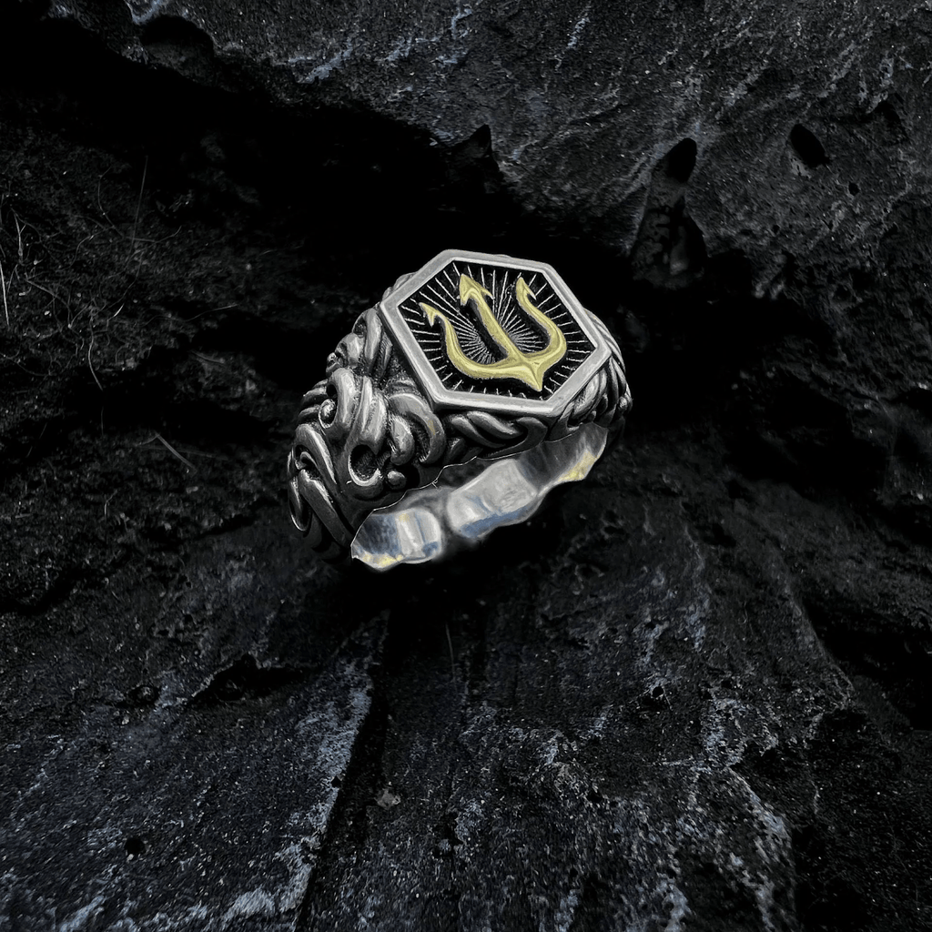 Poseidon Trident Battle Ring